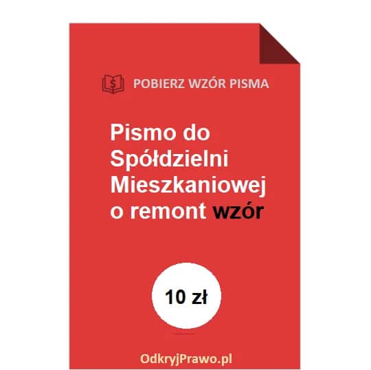 Jak napisać pismo do spółdzielni mieszkaniowej o remont, aby nie zostać odrzuconym